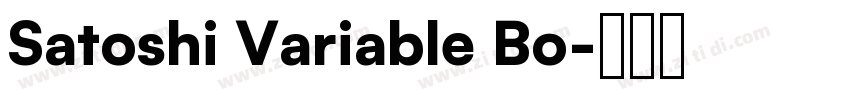 Satoshi Variable Bo字体转换